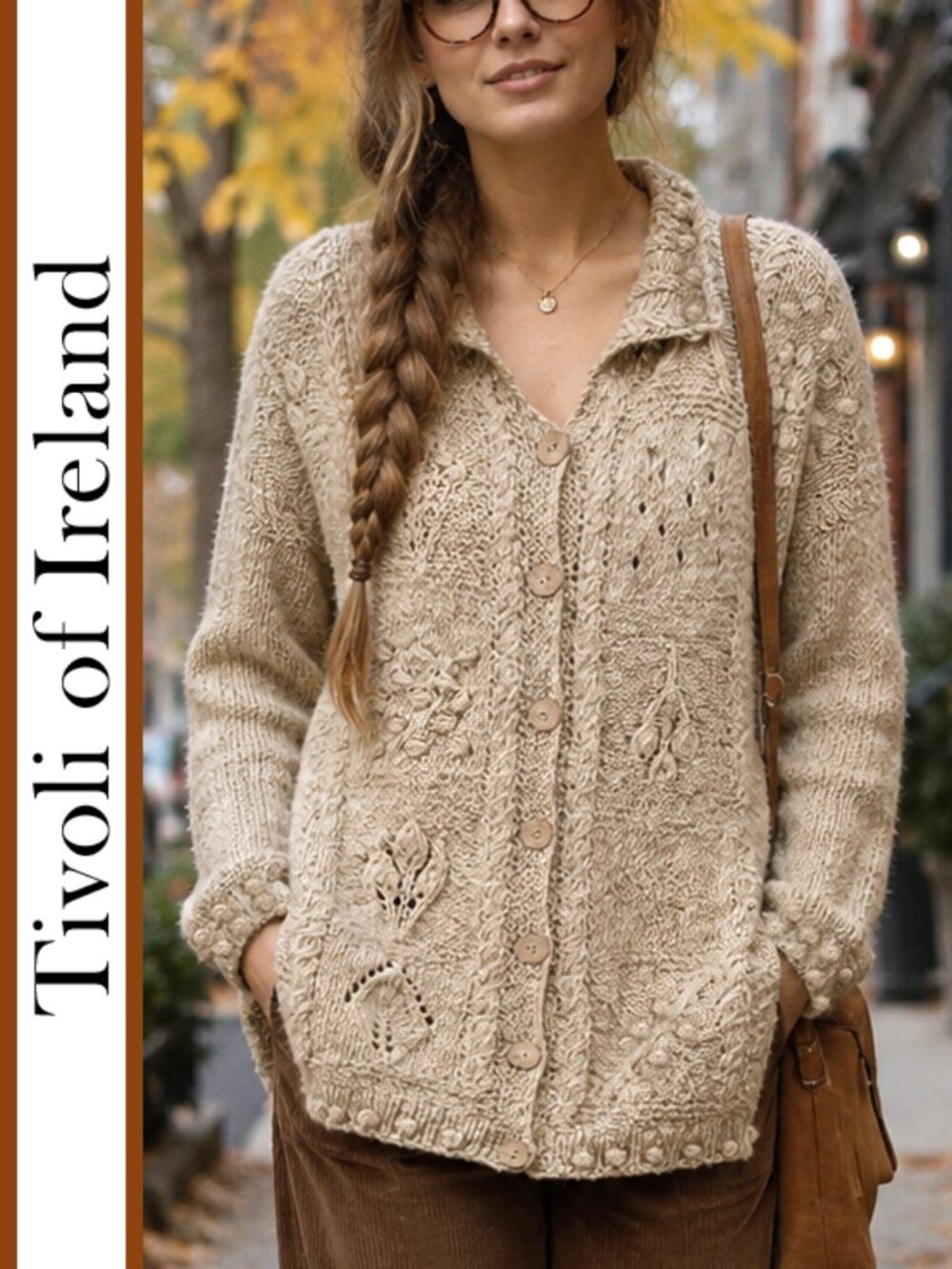 Tivoli of Ireland | Handknit 100% Cotton Cardigan Sweater